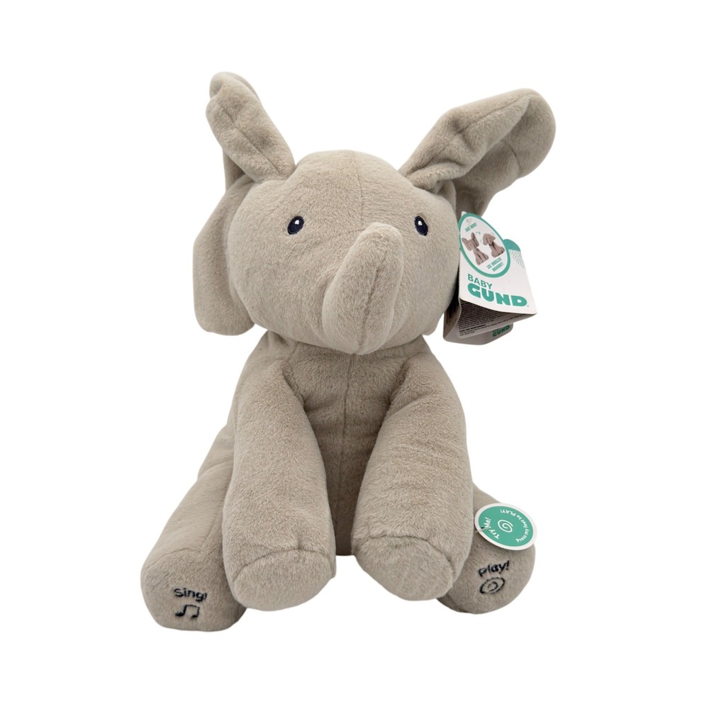 Baby GUND Flappy the Elephant Plush Sing & Play NWT Interactive Toy